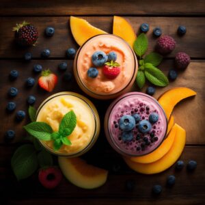 foodiesfeed.com_colorful-smoothies-with-fresh-berries